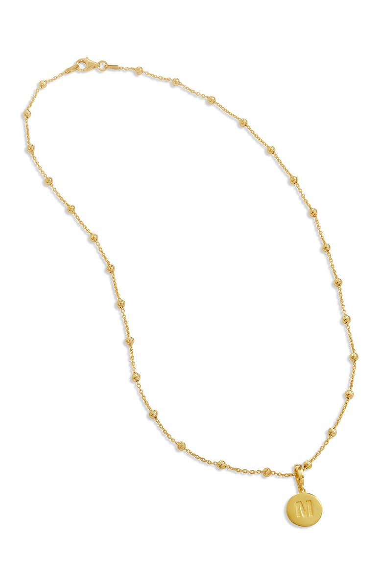 SAVVY CIE JEWELS 14K Yellow Gold Plated Sterling Silver Italian Rosary Bead Necklace, Alternate, color,
