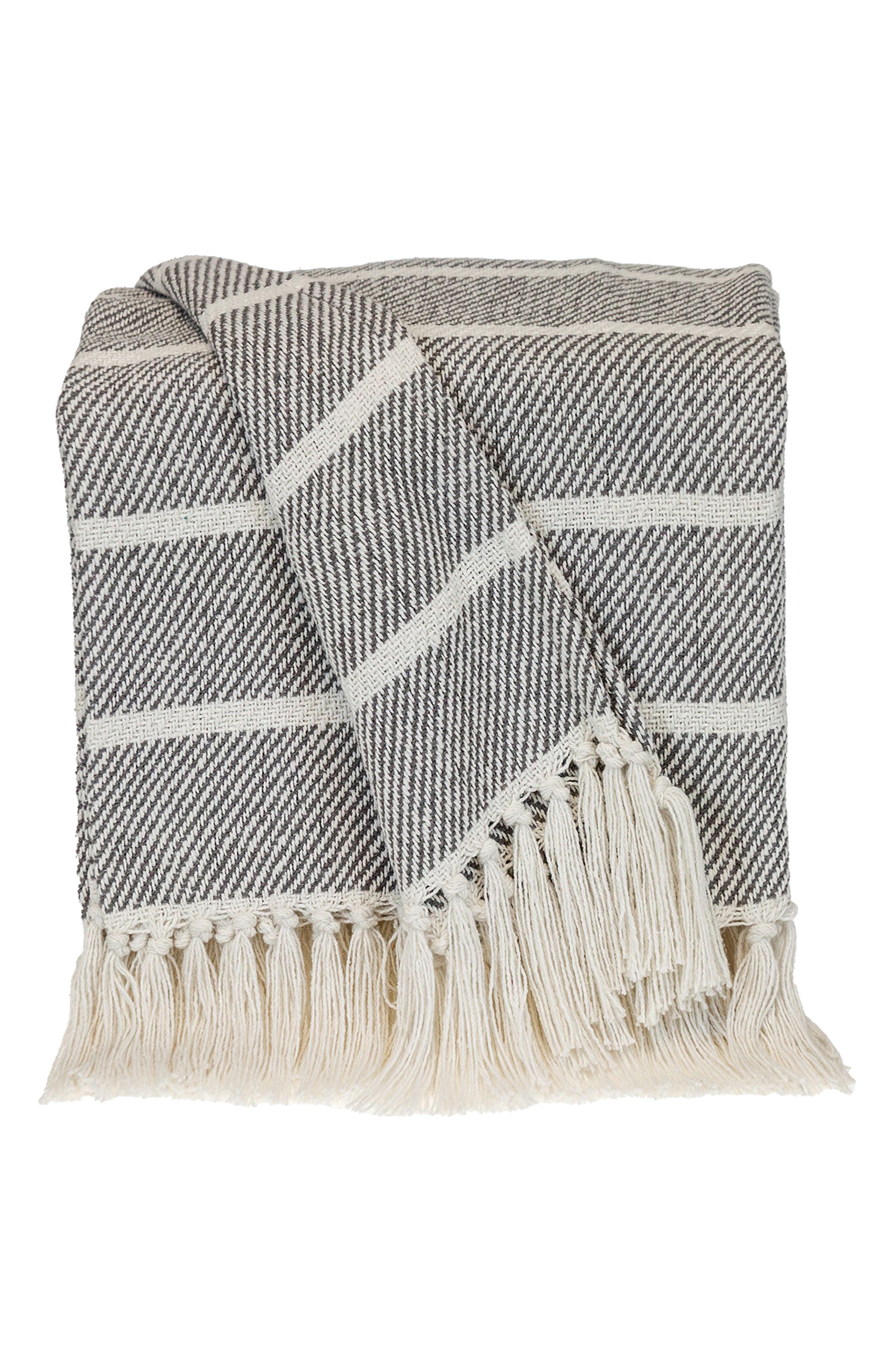 PARKLAND COLLECTION Mio Stripe Handloomed Throw Blanket