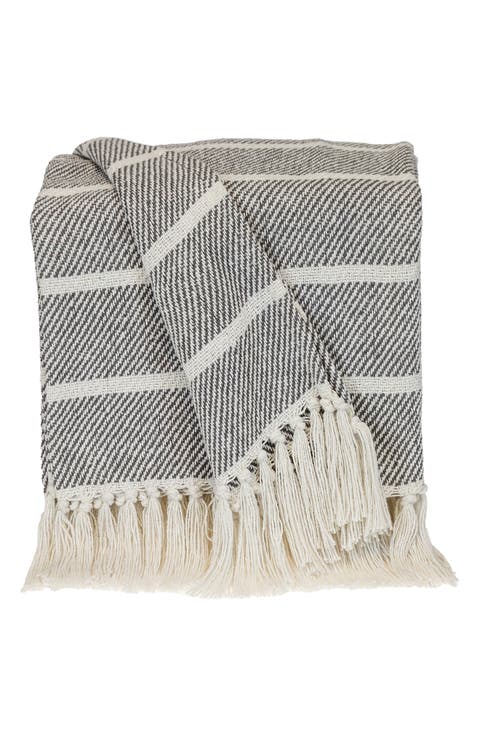Mio Stripe Handloomed Throw Blanket