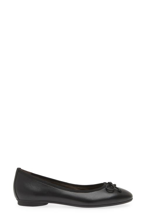 Paul Green Ursula Ballet Flat In Black Soft Nappa
