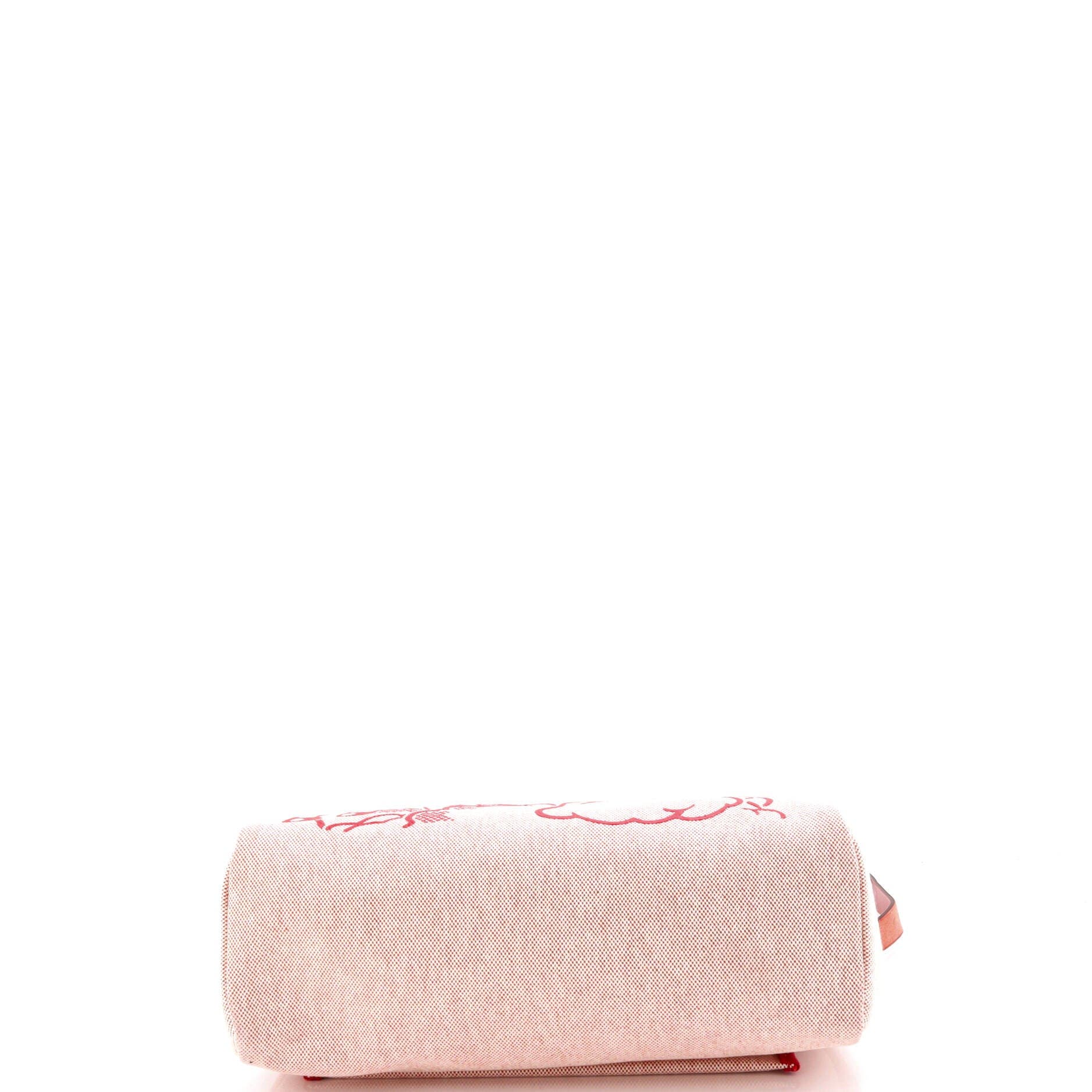 Pre-Owned Hermes Herbag Zip Pegase Pop Toile and Leather 31, Alternate, color, Rouge Piment