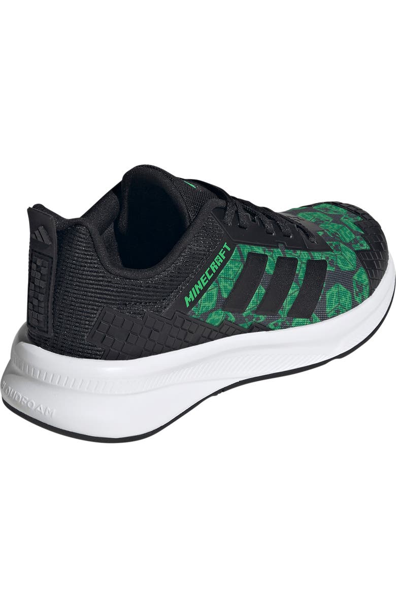 adidas x Minecraft<sup>®</sup> Kids' Fortarun 4.0 Sneaker, Alternate, color, Core Black/ Footwear White