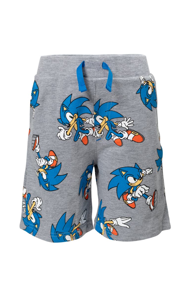 SEGA Sonic the Hedgehog T-Shirt & French Terry Shorts Set, Alternate, color, Blue/Gray