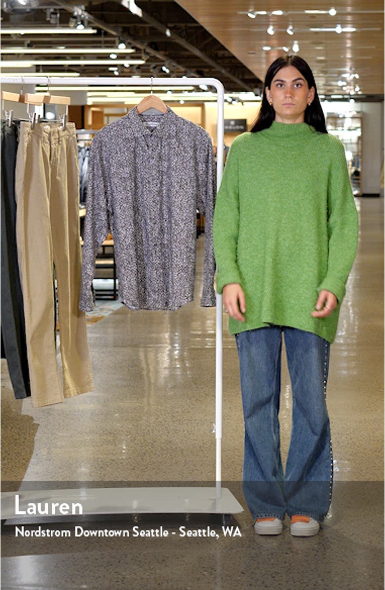 Lazlo Seaside Soiree Leaf Print Button-Up Shirt, sales video thumbnail