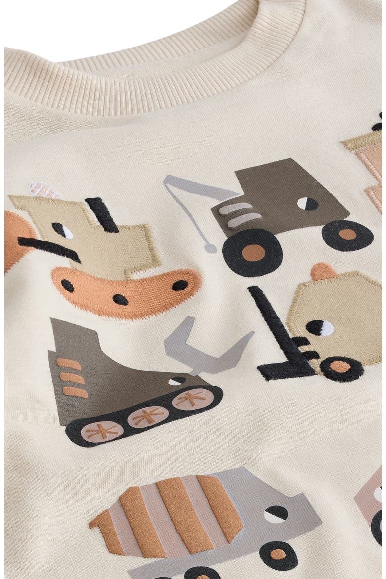 Kids' Oversize Beep Beep Digger Embroidered Cotton Graphic T-Shirt, Alternate, color, WHITE