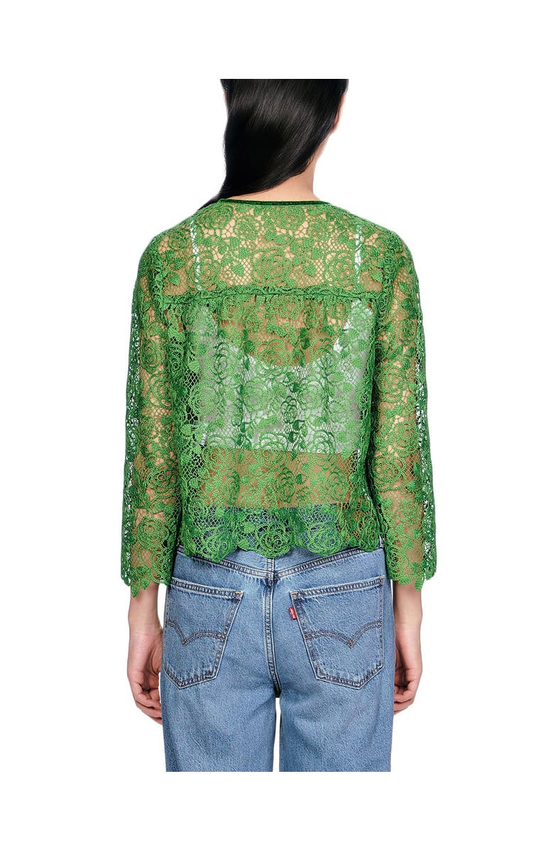 Anna Sui Rose Crochet Lace Bed Jacket, Alternate, color,
