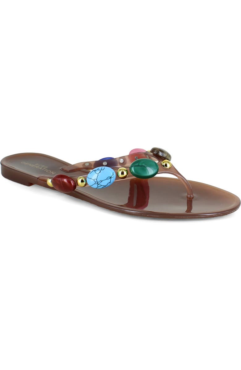 BCBG Uleema Flip Flop, Main, color, Brown