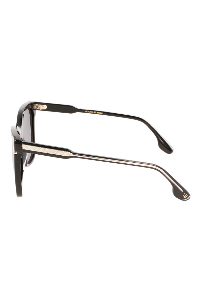Guilloché 56mm Gradient Rectangular Sunglasses, Alternate, color, BLACK