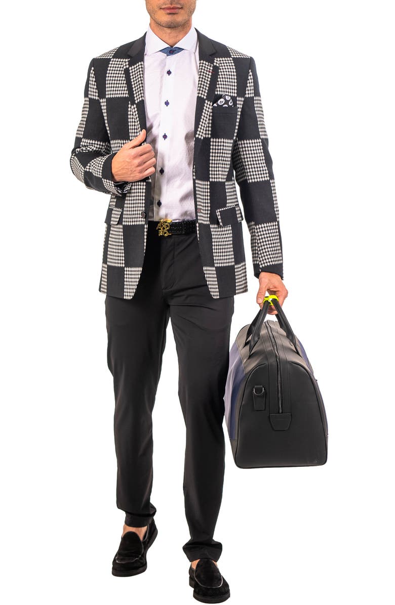 Maceoo Socrate Evo Resistance75 Checkerboard Blazer, Alternate, color, Black