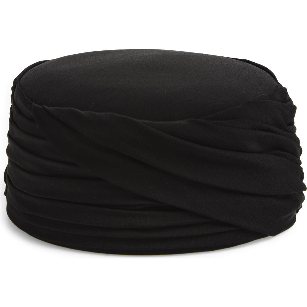 Chloé Wool & Silk Crepe Hat In Black