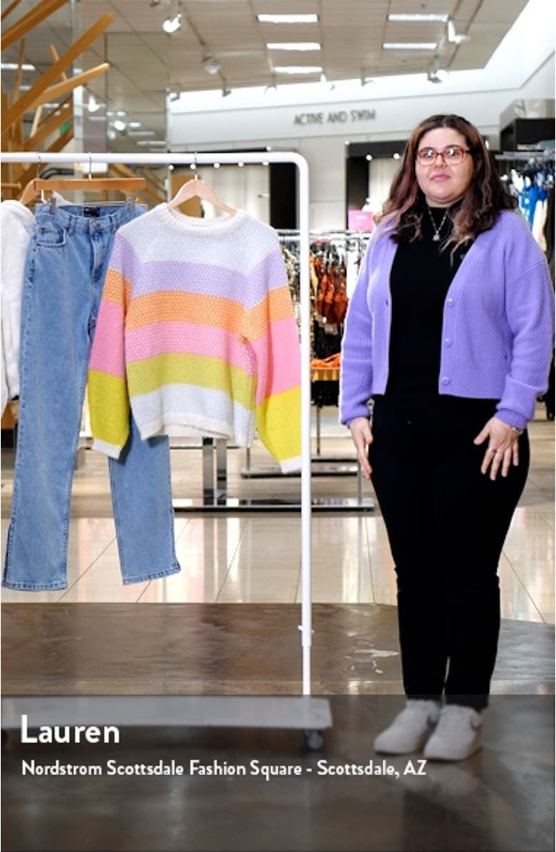 Cruz Rainbow Stripe Crewneck Sweater, sales video thumbnail