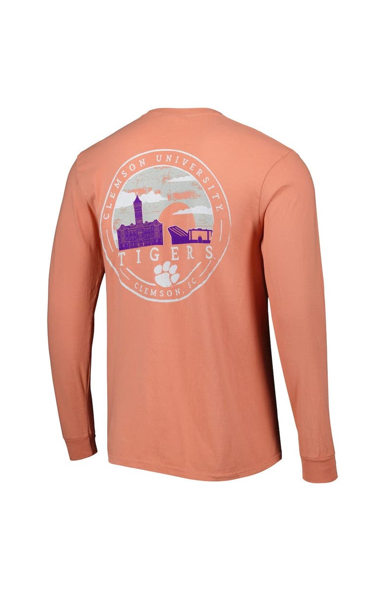 IMAGE ONE Men's Orange Clemson Tigers Circle Campus Scene Long Sleeve T-Shirt, Alternate, color, Orange