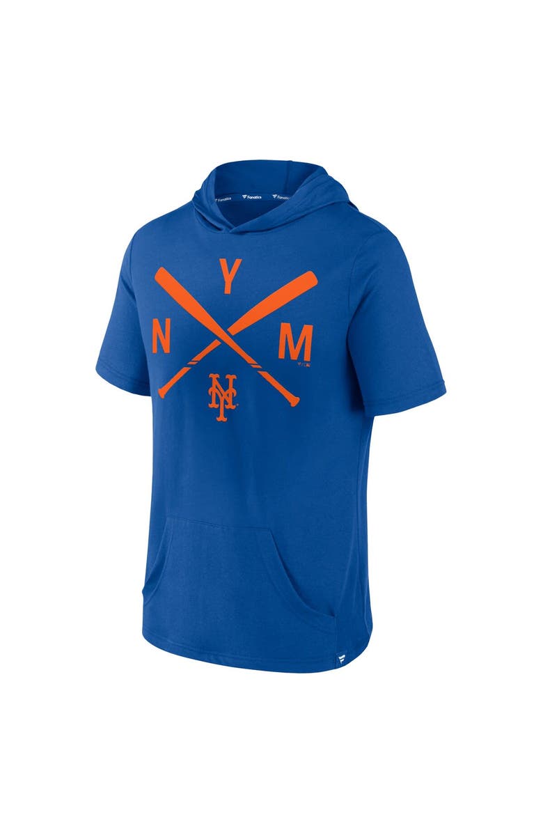 FANATICS Men's Fanatics Royal New York Mets Iconic Rebel Short Sleeve Hooded Top, Alternate, color, 