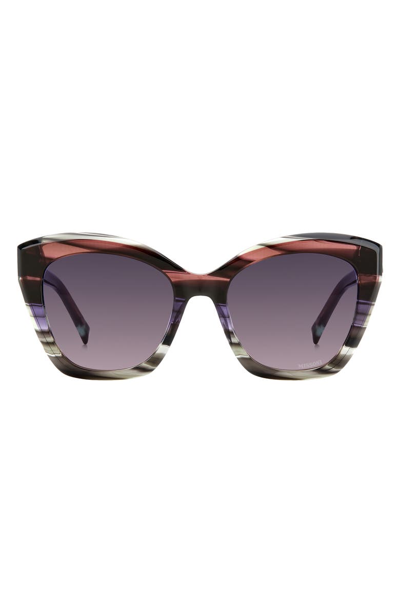 Missoni 54mm Cat Eye Sunglasses, Main, color, Violet Brown/ Mauve Pink