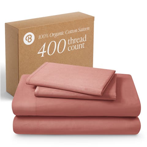 400 Thread Count Organic Cotton Sateen Sheet Set