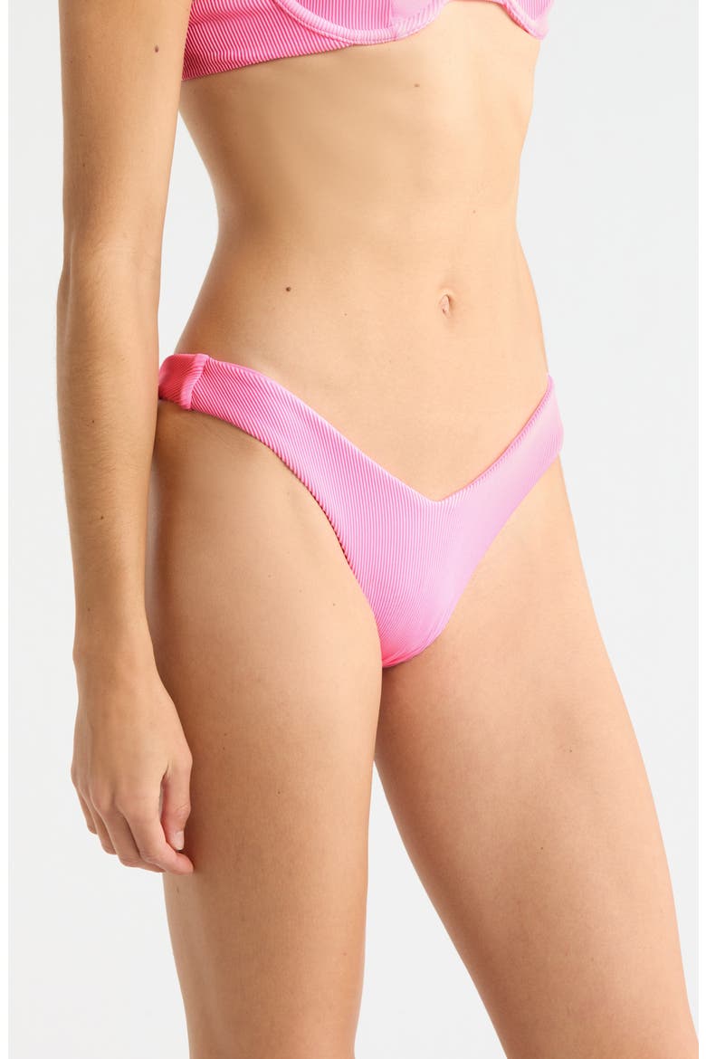 Y-Cut Cheeky Bikini Bottoms, Alternate, color, FAIRY FLOSS