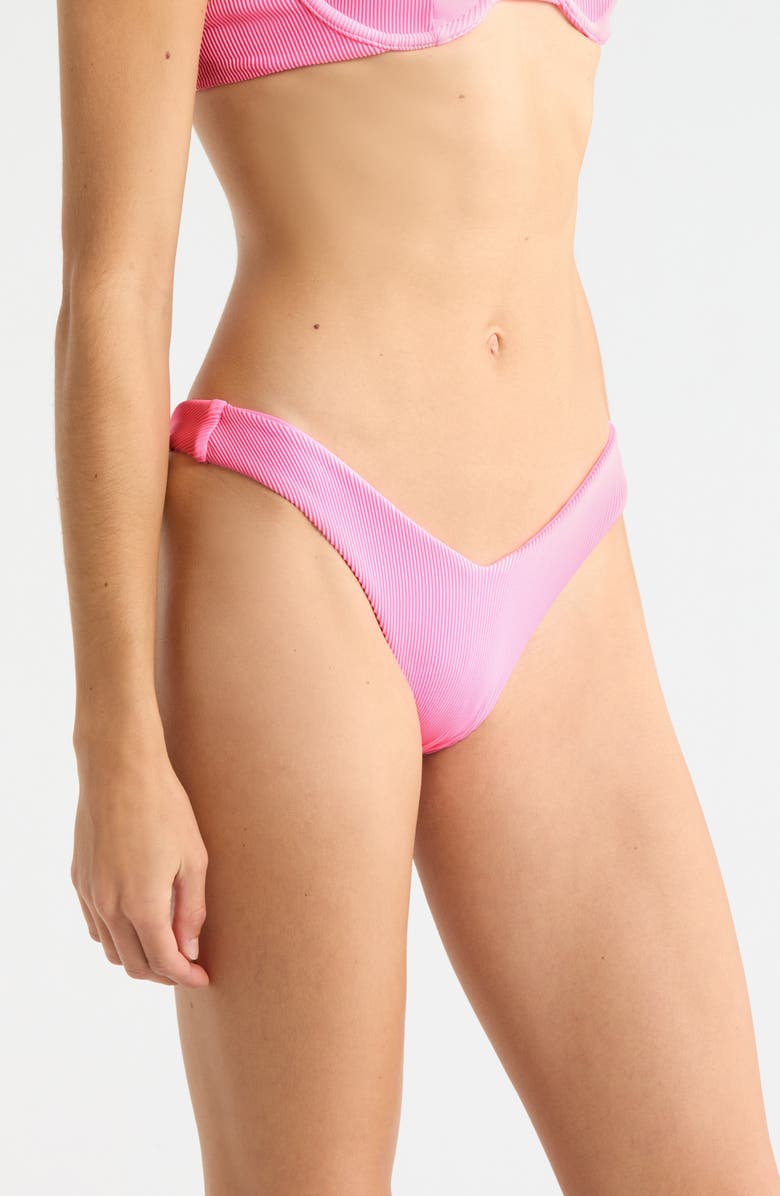 Kulani Kinis Y-Cut Cheeky Bikini Bottoms, Alternate, color, Fairy Floss