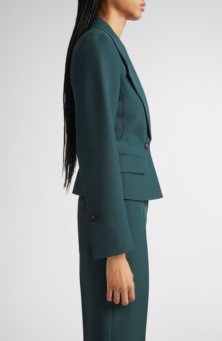 FERRAGAMO One-Button Crop Blazer, Alternate, color, Moss
