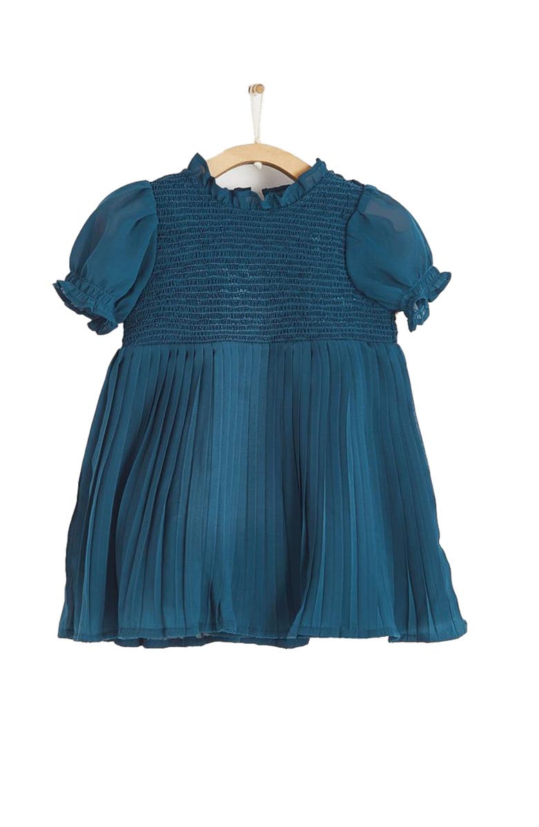 Babycottons Premium Cotton Meryl Pleated Dress For Infant, Main, color, 