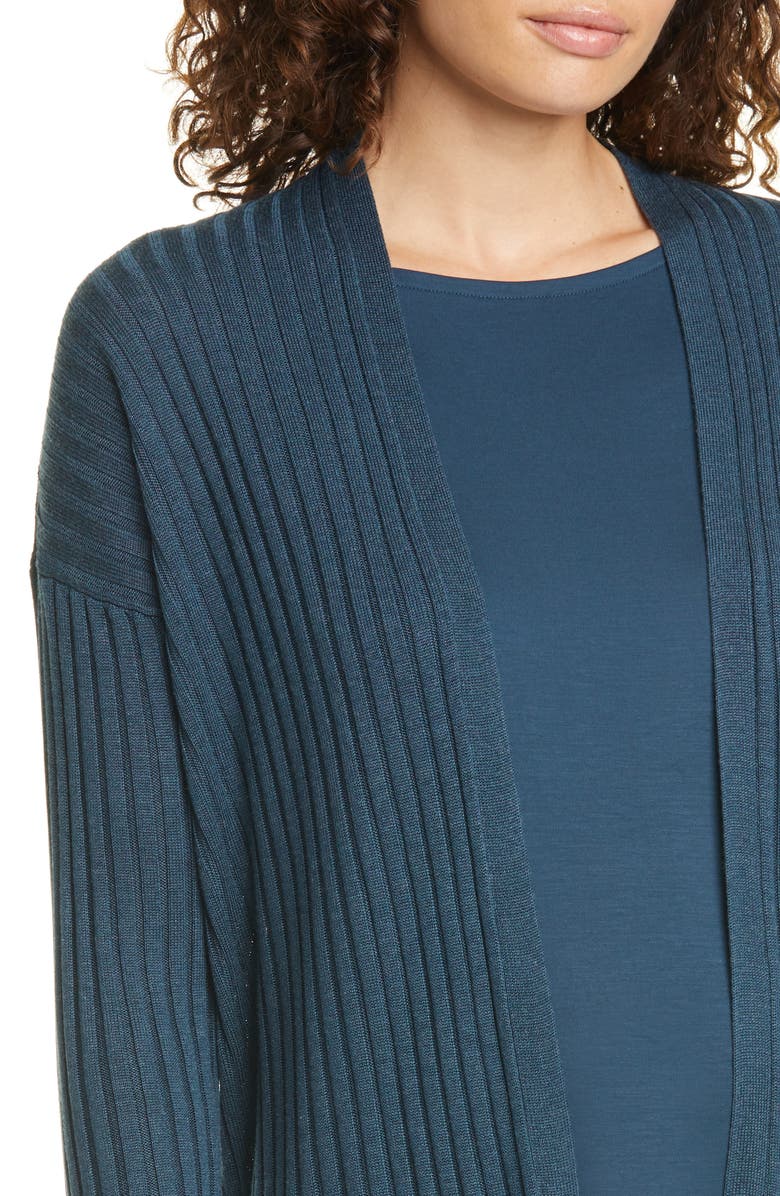 Eileen Fisher Long Ribbed Cardigan, Alternate, color,