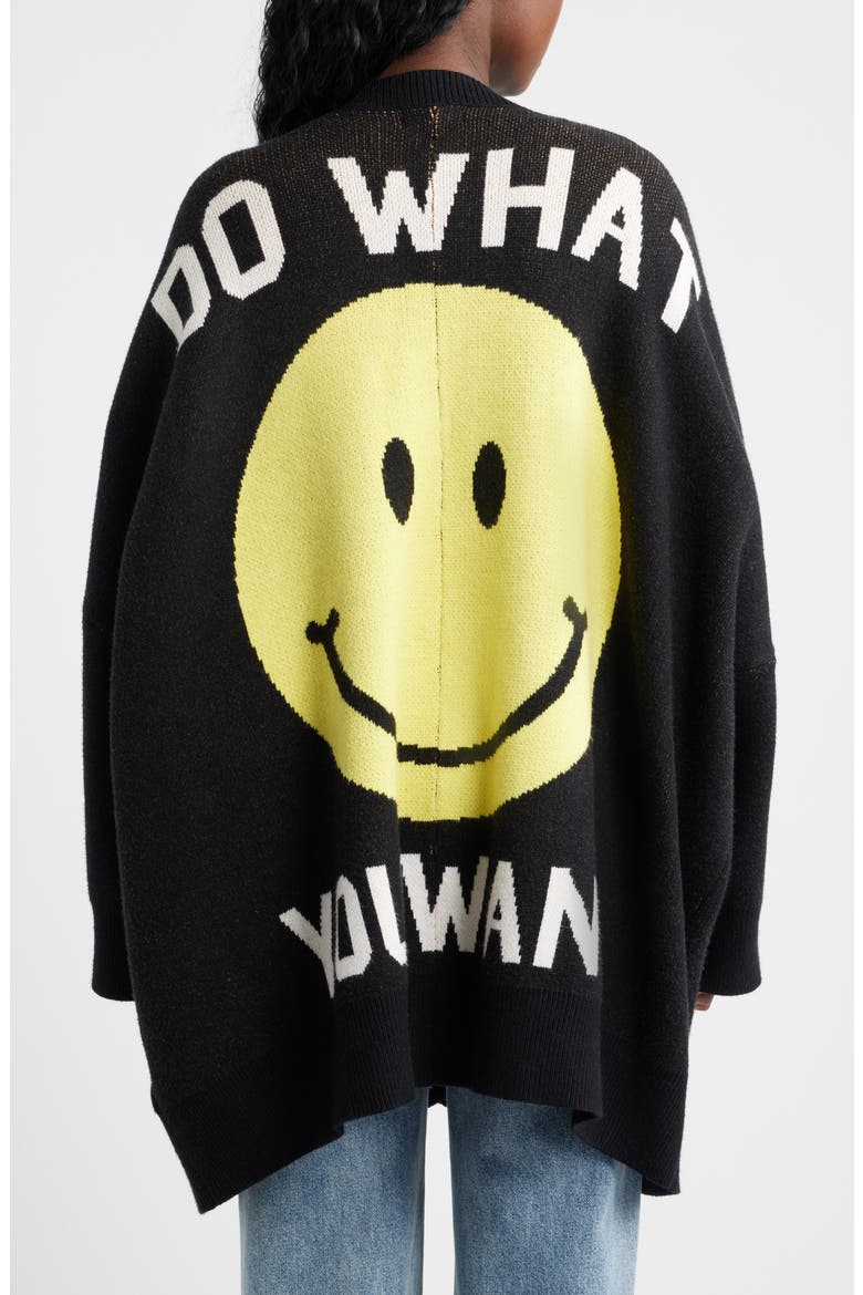 Do What You Want Oversize Cardigan, Alternate, color, BLACK