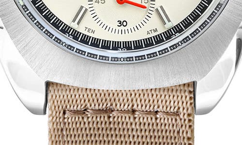 Vaer R1 Racing Nylon Strap Watch, 38mm In White