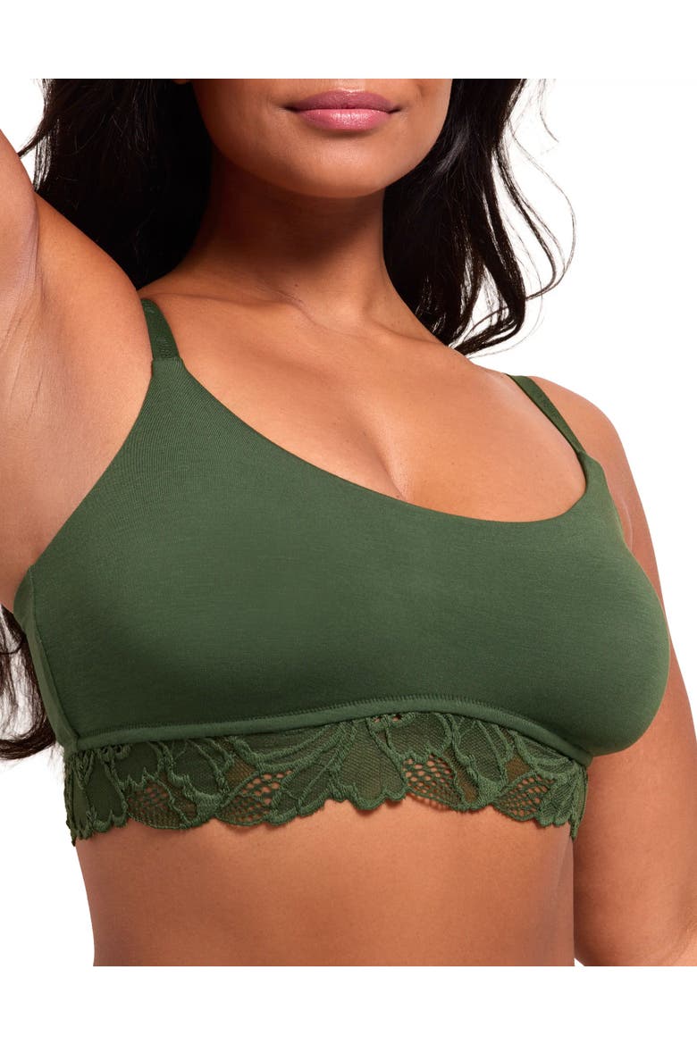 Shiloh Contour Bralette Bra, Alternate, color, Dark green