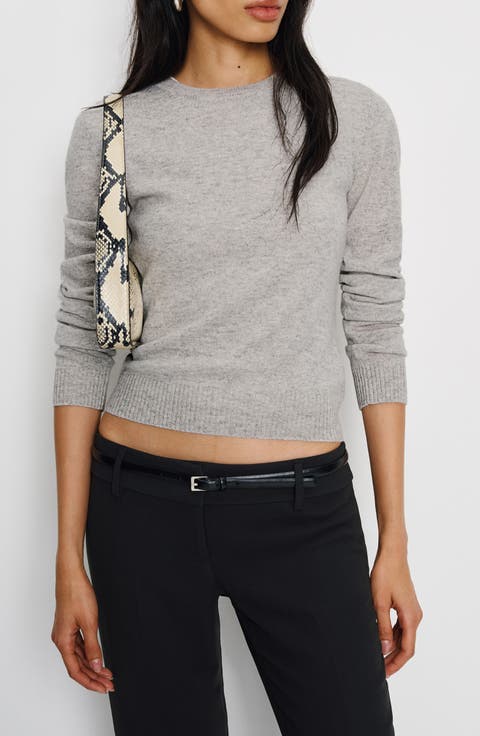 Lian Cashmere Crewneck Crop Sweater