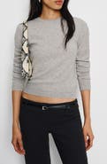 Reformation Lian Cashmere Crewneck Crop Sweater