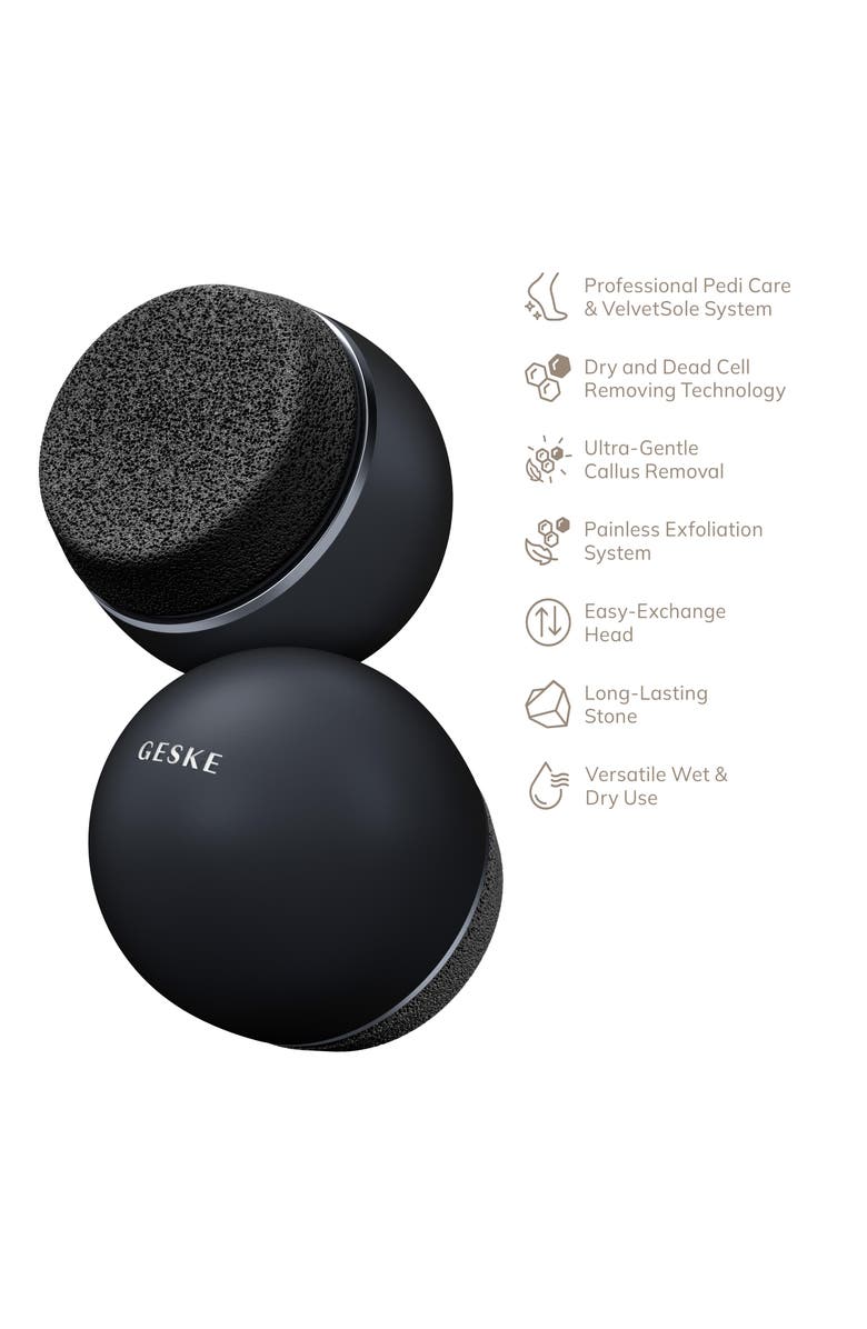GESKE SmartAppGuided Pumice Stone Callus Remover | 7 in 1, Alternate, color, Black