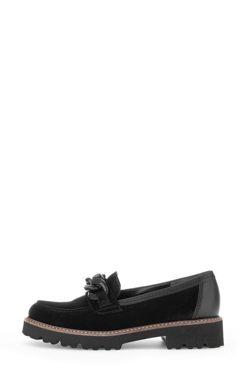 Gabor Chain Bit Loafer In Black