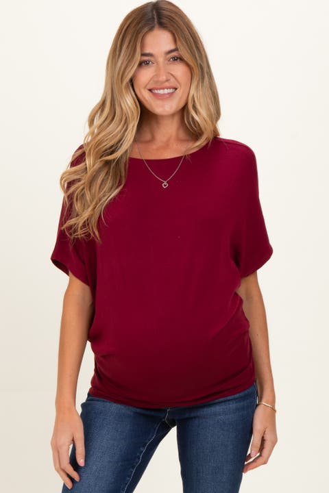 Dolman Sleeve Boat Neck Top