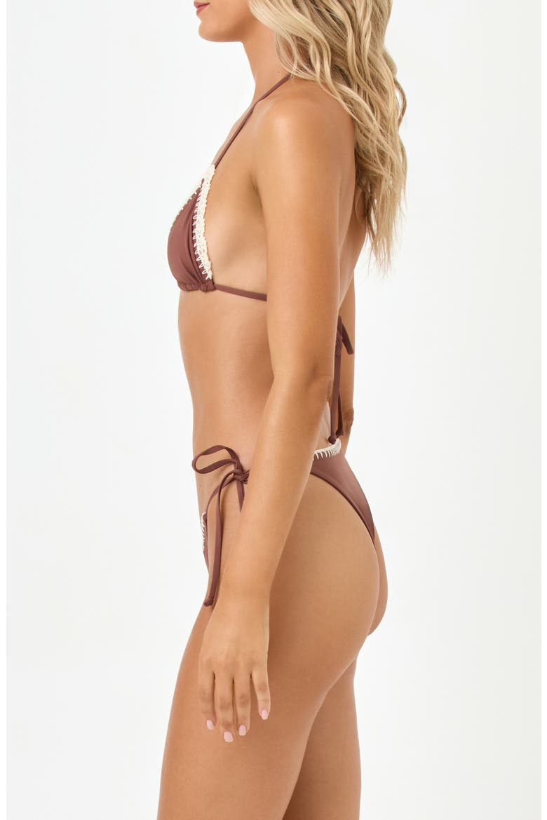 Samba Bitsy Side Tie Bikini Bottoms, Alternate, color, CAFE