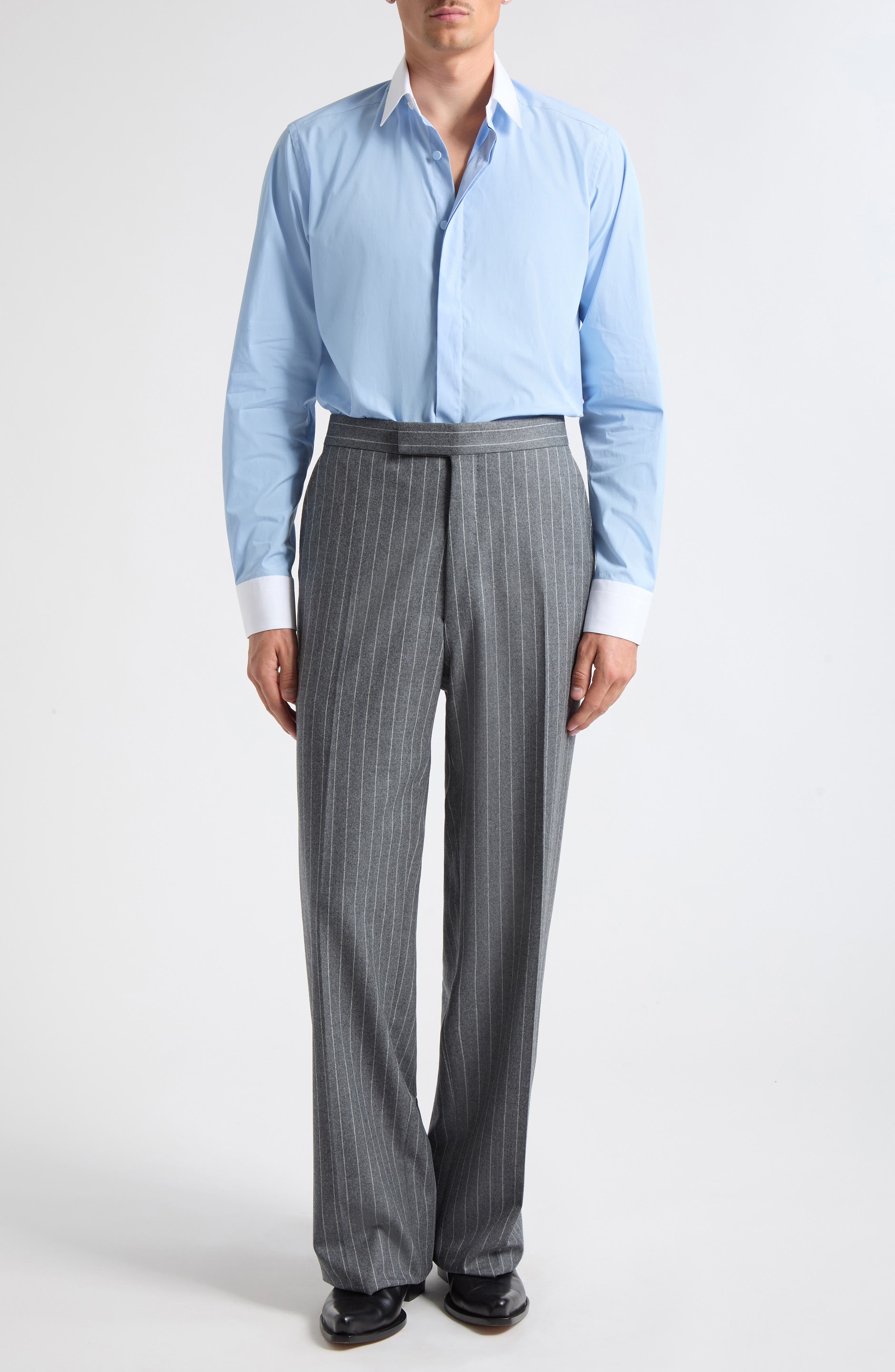 TOM FORD Contrast Collar Poplin Shirt (Men) | Nordstrom