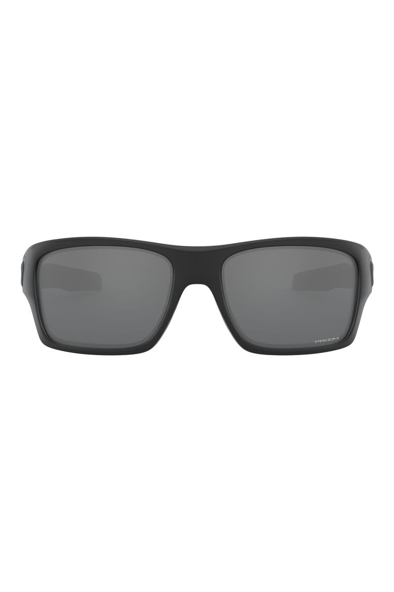 Turbine™ Matte Black 65mm Oversize Square Sunglasses, Main, color, BLACK
