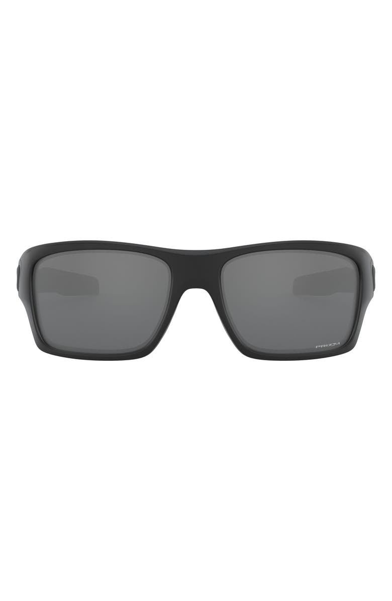 Oakley Turbine<sup>™</sup> Matte Black 65mm Oversize Square Sunglasses, Main, color, Black