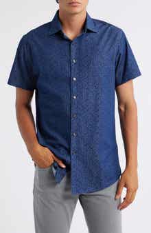 Rodd & Gunn Clarkes Bay Floral Short Sleeve Cotton Button-Up Shirt