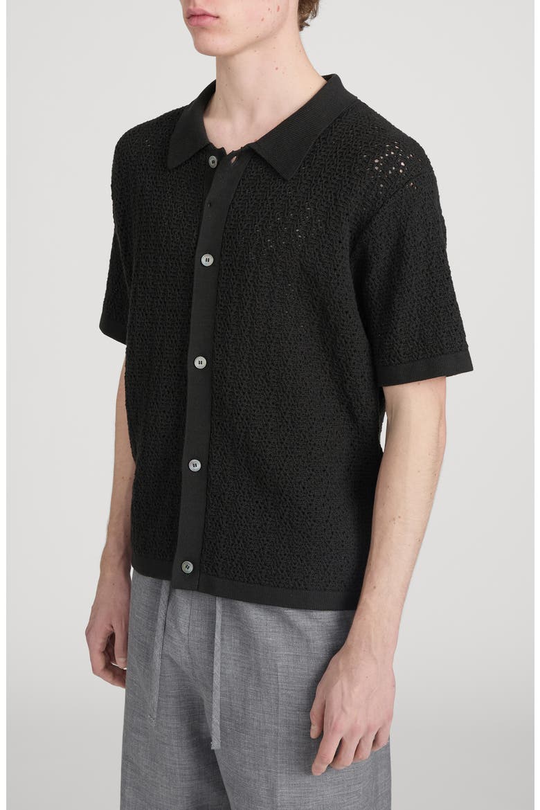 Open Stitch Cardigan, Alternate, color, BLACK