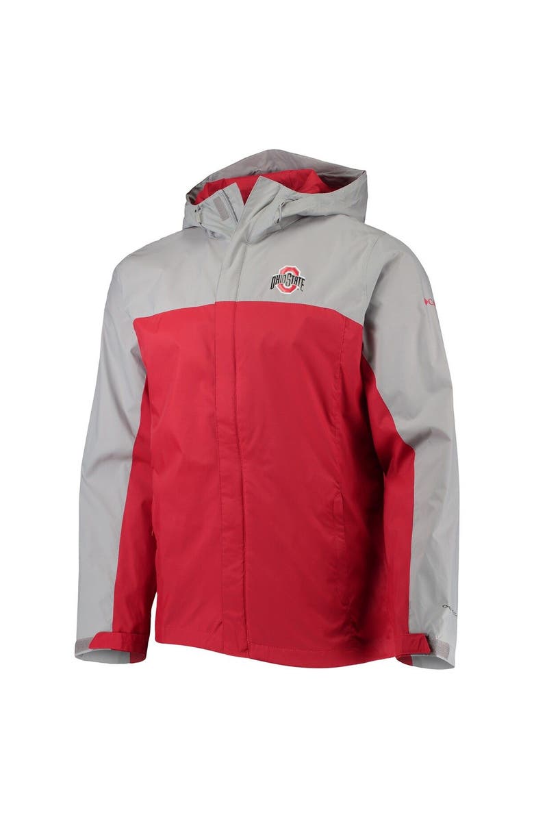 Columbia Men's Columbia Gray/Scarlet Ohio State Buckeyes Glennaker Storm Full-Zip Jacket, Alternate, color, Gray