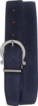 FERRAGAMO Single Gancio Suede Belt