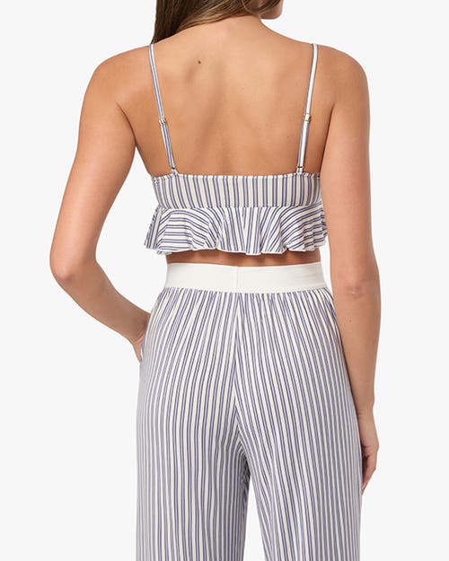 Weworewhat Babydoll Cropped Tank In Lilac/drk Navy