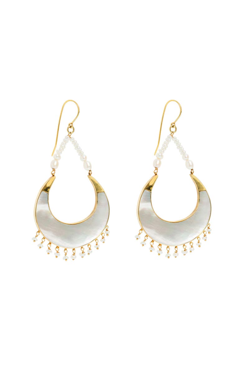 Warrioress Luna Earrings, Main, color, Luna
