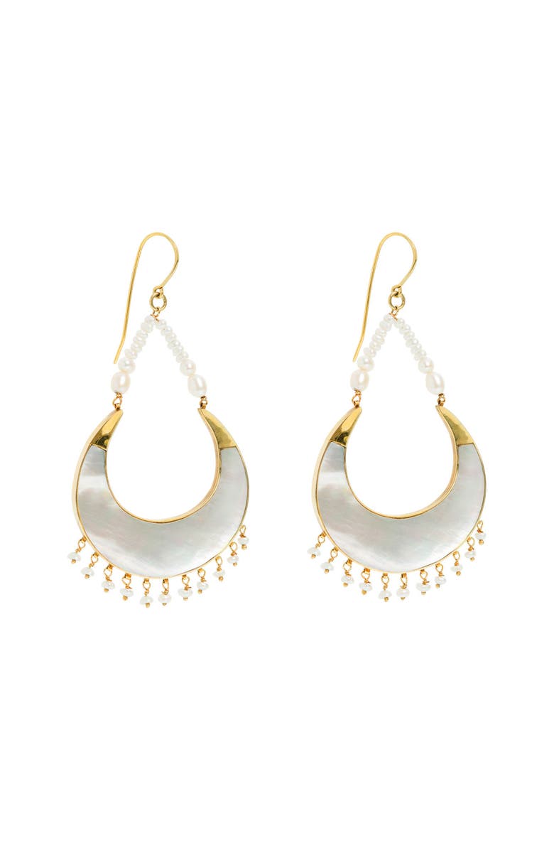 Freya Rose Warrioress Luna Earrings, Main, color, Luna