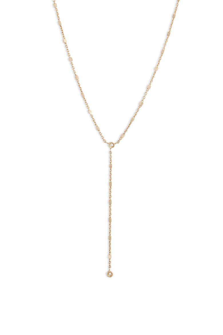 Monica Diamond Y-Necklace, Main, color, YELLOW VERMEIL