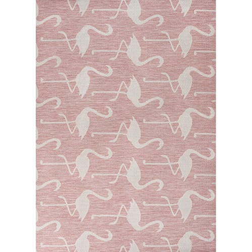 Jonathan Y Liana Casual Coastal Flamingos Two-tone Indoor/outdoor Area Rug