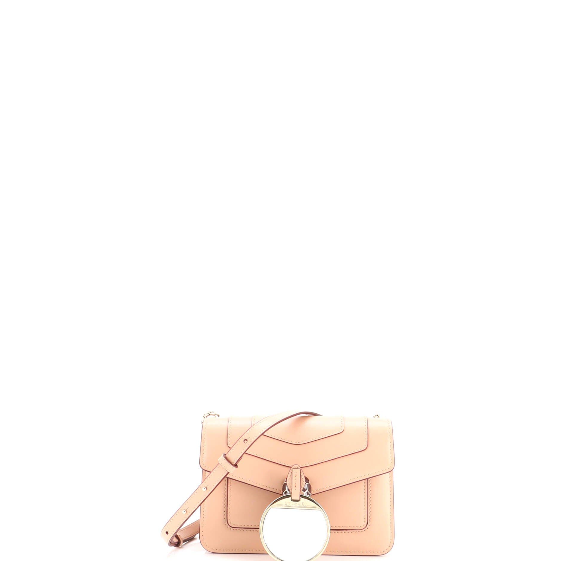 Serpenti Forever Shoulder Bag Leather Mini, Alternate, color, White