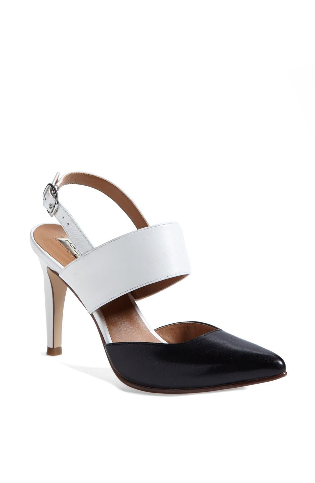 'Marissa' Pump, Main, color, BLACK/ WHITE