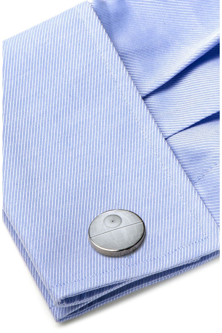 'Star Wars™ - Death Star Blueprint' Cuff Links, Alternate, color, SILVER
