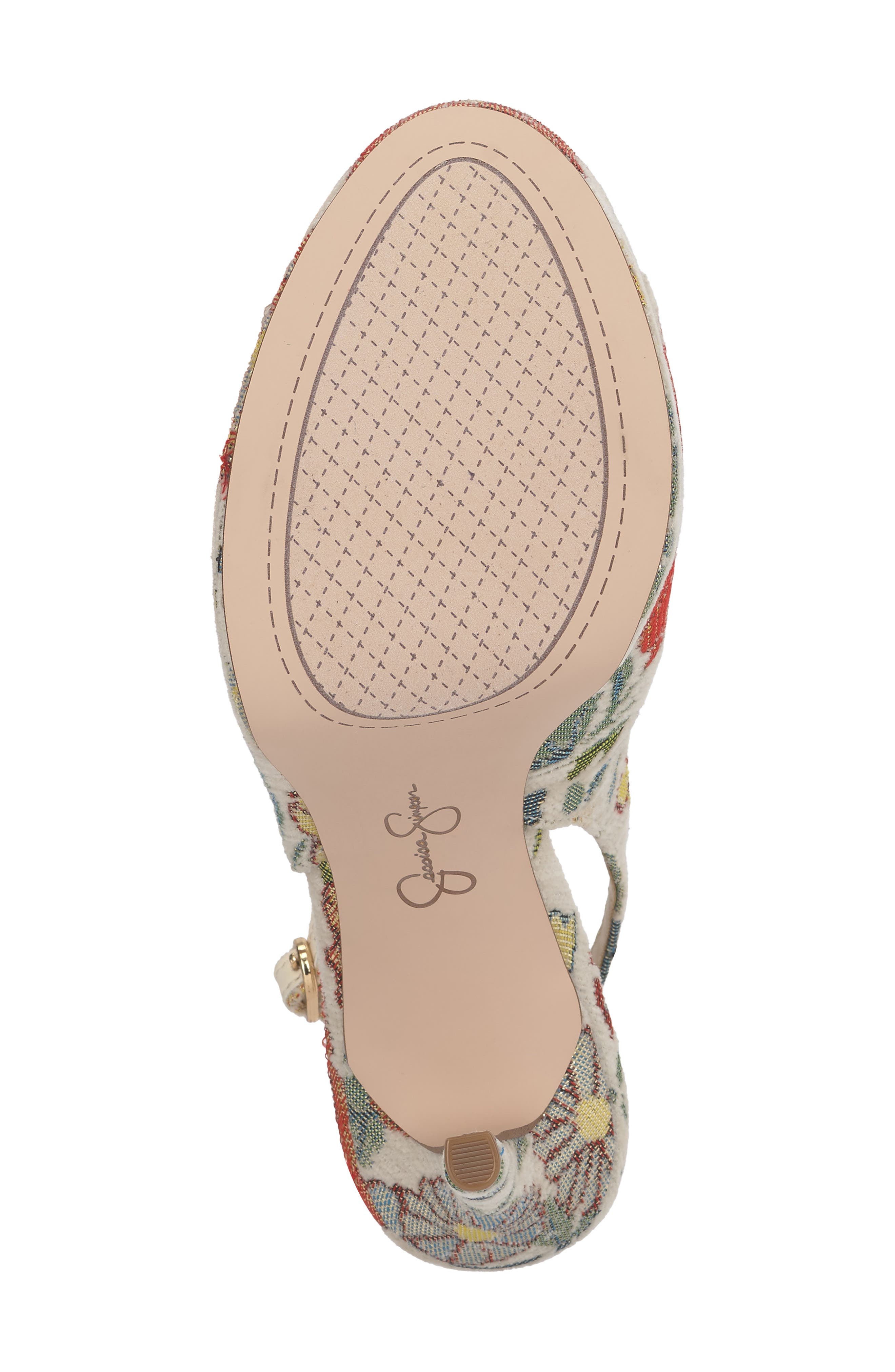 Jessica Simpson Sibilla Slingback Platform Sandal, Alternate, color, Cream Multi