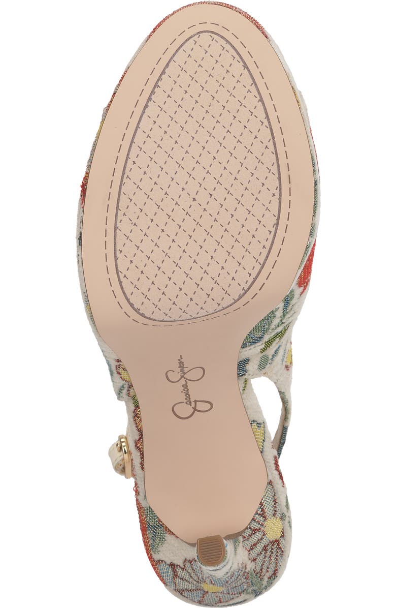 Jessica Simpson Sibilla Slingback Platform Sandal, Alternate, color, Cream Multi